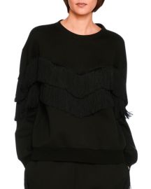 Stella McCartney Tiered V-Fringe Sweatshirt  at Neiman Marcus